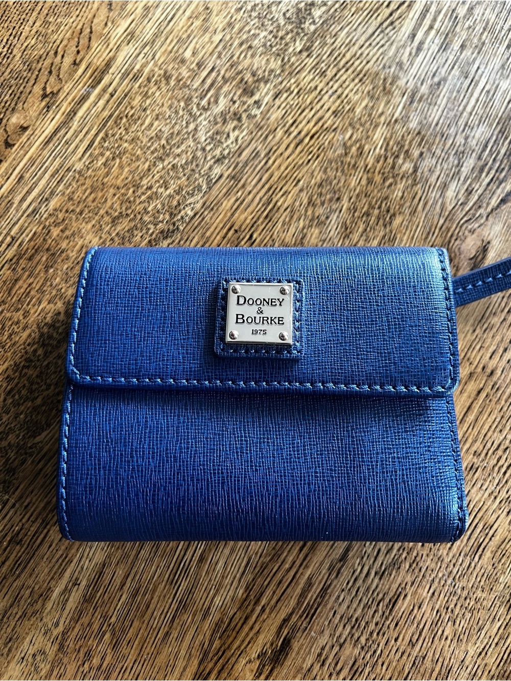 Dooney & Bourke Royal Blue Saffiano Leather Wallet